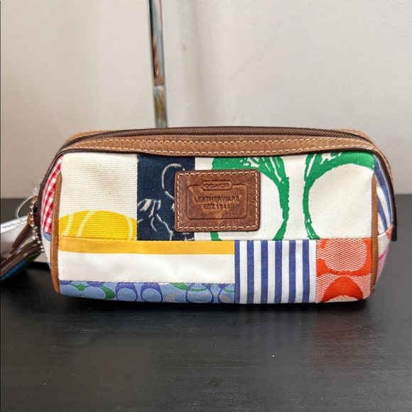 Coach Multicolor Patchwork Cosmetic Bag - Picture 1 of 9